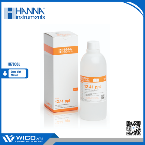 Dung Dịch Hiệu Chuẩn TDS 12.41 g/L (ppt), Chai 500mL HI7036L