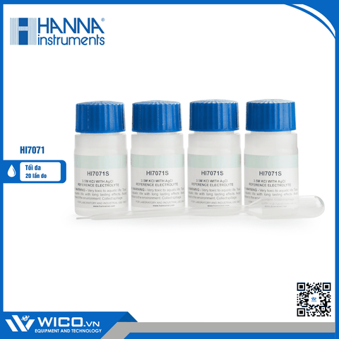Dung Dịch Châm Điện Cực pH Mối Nối Đơn HI7071