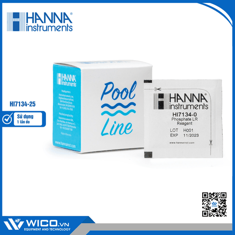 Thuốc Thử Dùng Cho Checker Photphat Hồ Bơi HI7134, 25 Lần Đo Hanna HI7134-25