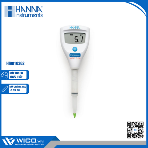 Bút đo pH/nhiệt độ HALO2 Bluetooth trong thịt và nước HI9810362
