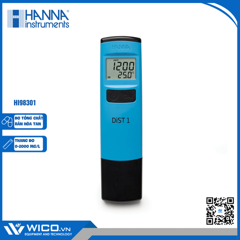 Bút Đo Tổng Chất Rắn Hòa Tan/Nhiệt Độ Dist1 Thang Thấp HI98301