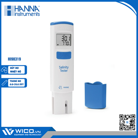 Bút Đo Độ Mặn/Nhiệt Độ Trong Thủy Sản HI98319