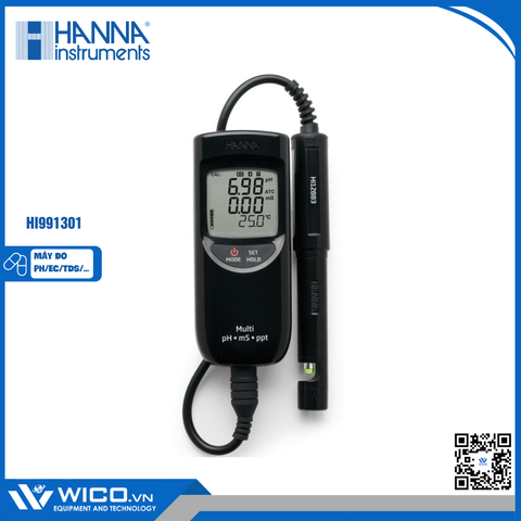 Máy Đo pH/EC/TDS/Nhiệt Độ Chống Thấm Nước (Thang Cao) HI991301