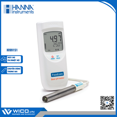 Máy đo pH/Nhiệt Độ Chuyên Trong Bia HI99151