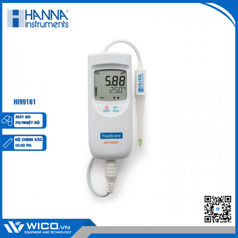 Máy Đo pH/Nhiệt Độ Trong Sữa Chua, Phô Mai Và Thực Phẩm Bán Rắn (HACCP) HI99161