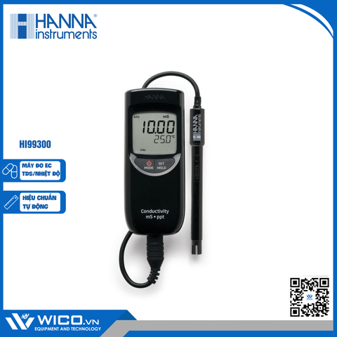 Máy Đo EC/TDS/Nhiệt Độ Thang Thấp Trong Nước Hanna HI99300