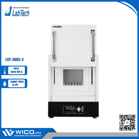 Lò Nung Cửa Trượt Lên 1200 Độ C Labtech Hàn Quốc LEF-308S-3 | 8 Lít