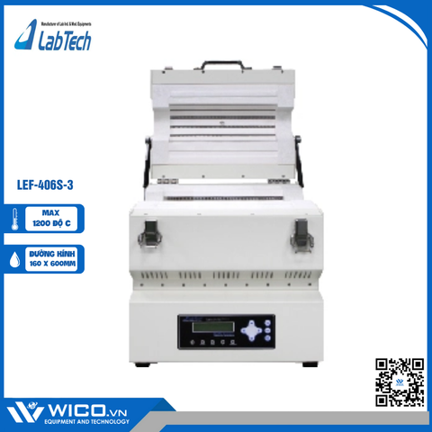 Lò Nung Ống 1200 Độ C Labtech Hàn Quốc LEF-406S-3 | Ø 160 x 600mm