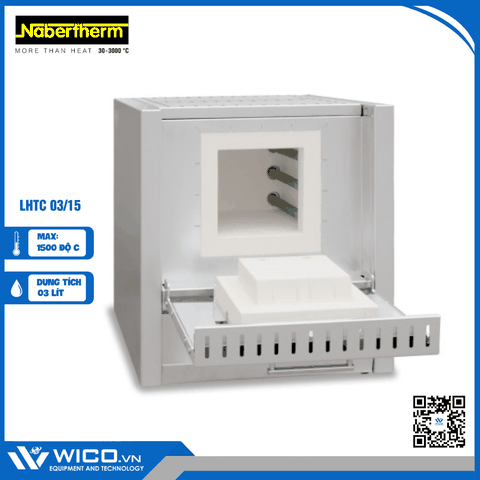 Lò Nung 1500 Độ C Nabertherm LHTC 03/15/C550 | 3 Lít - Cửa Lật