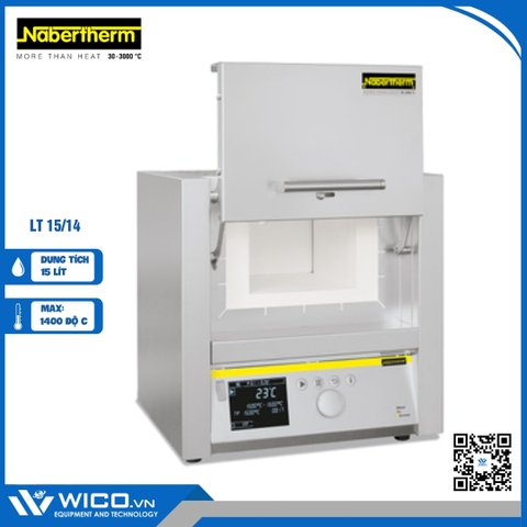 Lò Nung 1400 Độ C Nabertherm - Đức L 15/14/B410 | 15 Lít - Cửa Lật