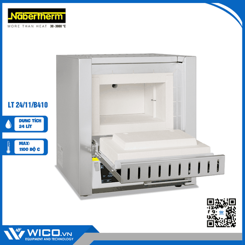 Lò Nung 1100 Độ C Nabertherm - Đức LT 24/11/B410 | 24 Lít - Cửa Lật