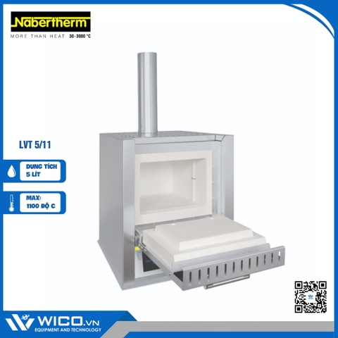 Lò Nung Đốt Tro Chuyên Dụng Nabertherm - Đức LVT 5/11 | 5 Lít - Cửa Trượt