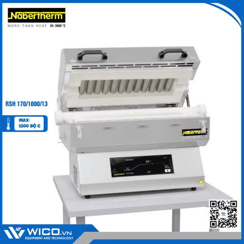 Lò Nung Ống Ngang 1300 Độ Nabertherm RSH 170/1000/13/B510