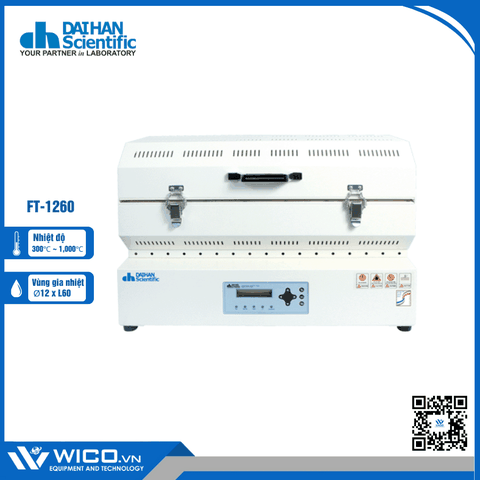 Lò Nung Ống Đơn 1000 Độ C Daihan Hàn Quốc FT-1260