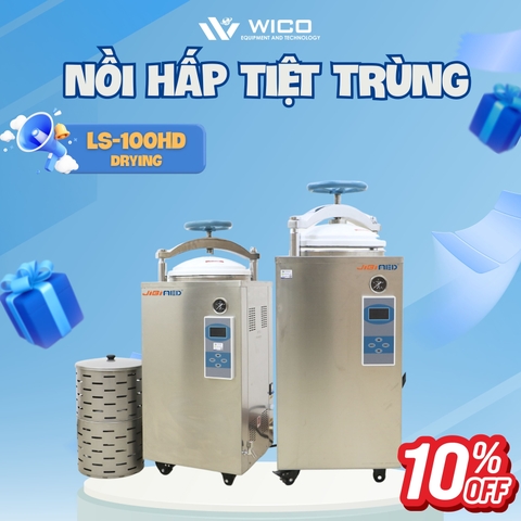 Nồi Hấp Tiệt Trùng Jibimed LS-100HD (Có Sấy) | 100 Lít
