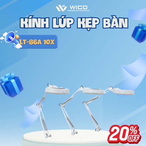 Kính Lúp Kẹp Bàn Trung Quốc LT-86A (3 - 20 lần)