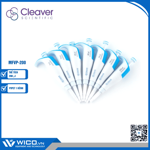Pipet đơn kênh thể tích cố định Cleaver Scientific MFVP-200 (200 ul)