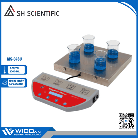 Máy Khuấy Từ 4 Vị Trí SH Scientific Hàn Quốc MS-04SU