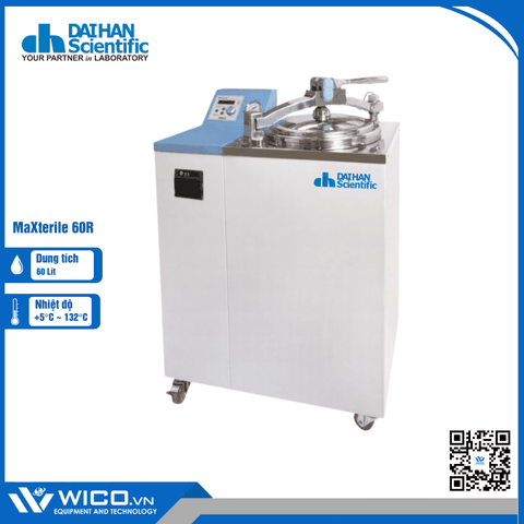 Nồi Hấp Ướt Tiệt Trùng Daihan MaXterile 60R | 60 Lít - Có máy in nhiệt