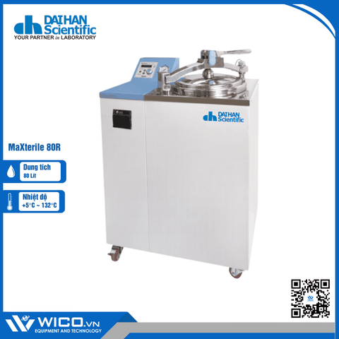 Nồi Hấp Ướt Tiệt Trùng Daihan MaXterile 80R | 80 Lít- Có máy in nhiệt