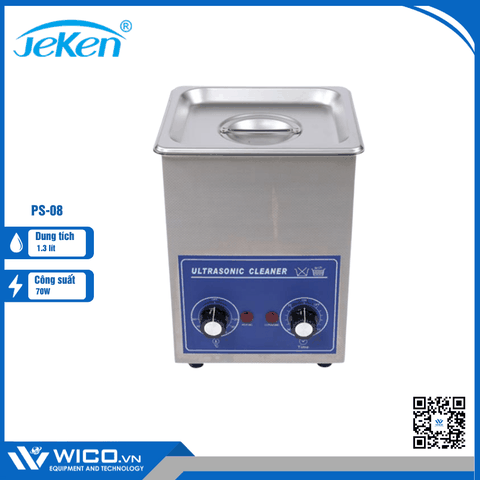 Bể Rửa Siêu Âm Jeken Trung Quốc - Kiểu Cơ Núm Vặn PS-08 | 1.3 Lít