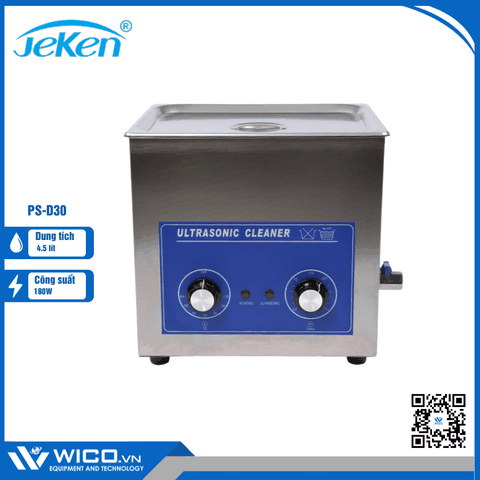 Bể Rửa Siêu Âm Jeken Trung Quốc - Kiểu Cơ Núm Vặn PS-D30 | 4.5 Lít