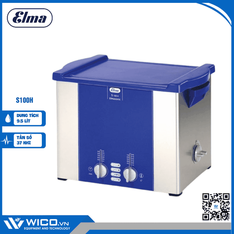 Bể rửa siêu âm có gia nhiệt Elma - Đức S100H | 9.5 Lít