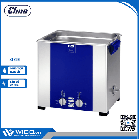 Bể rửa siêu âm có gia nhiệt Elma - Đức S120H | 12.75 Lít