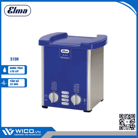 Bể rửa siêu âm có gia nhiệt Elma - Đức S15H | 1.75 Lít