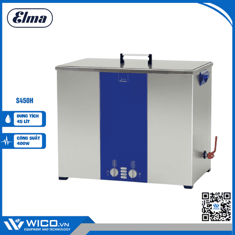 Bể rửa siêu âm có gia nhiệt Elma - Đức S450H | 45 Lít