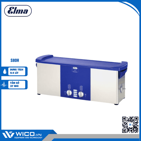 Bể rửa siêu âm có gia nhiệt Elma - Đức S80H | 9.4 Lít