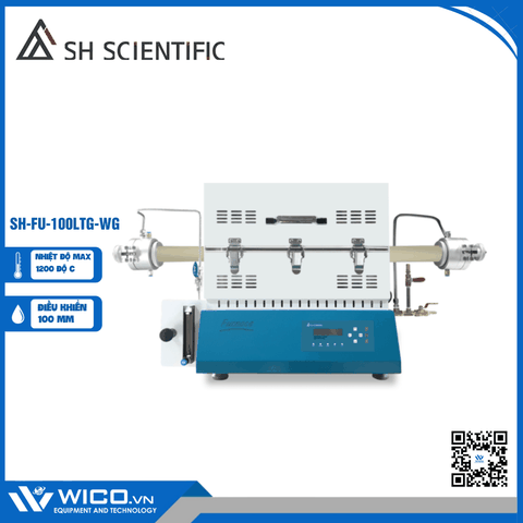 Lò Nung Ống + Gas Flow 1200 Độ SH Scientific SH-FU-100LTG-WG