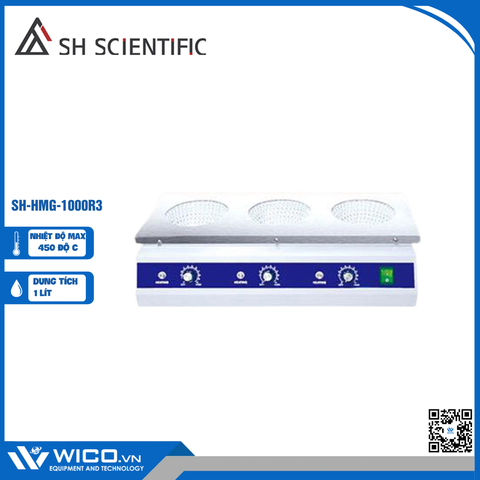 Bếp Đun Bình Cầu 3 Vị Trí SH Scientific Hàn Quốc SH-HMG-1000R3