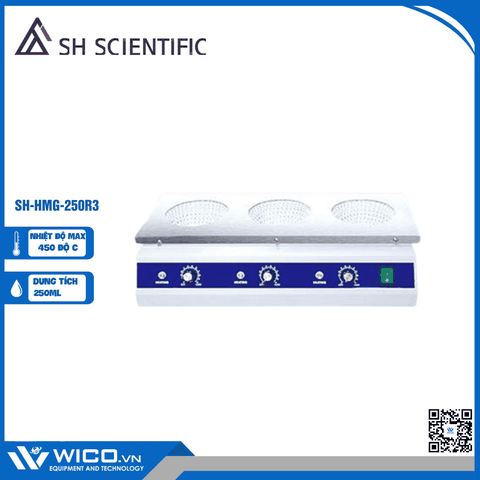 Bếp Đun Bình Cầu 3 Vị Trí SH Scientific Hàn Quốc SH-HMG-250R3