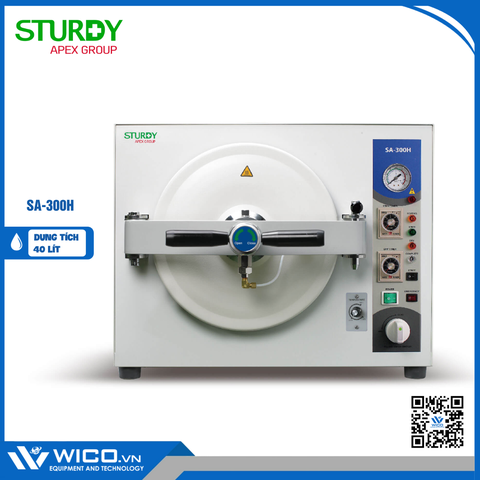 Nồi Hấp Tiệt Trùng Để Bàn 40 Lít Sturdy Đài Loan SA-300H | Sấy Tự Động