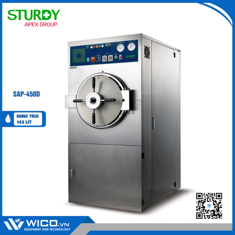 Nồi Hấp Tiệt Trùng Buồng Tròn Sturdy SAP-450D | 143 Lít