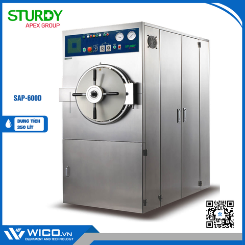 Nồi Hấp Tiệt Trùng Buồng Tròn Sturdy SAP-600D | 350 Lít