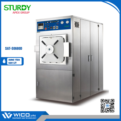 Nồi Hấp Tiệt Trùng Buồng Vuông Sturdy SAT-S680D | 680 Lít