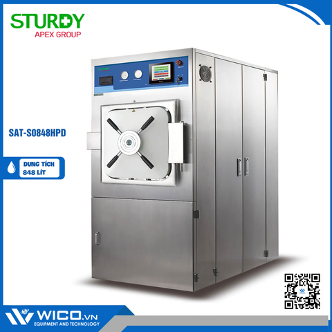 Nồi Hấp Tiệt Trùng Buồng Hấp Vuông Sturdy SAT-S0848HPD | 2 cửa