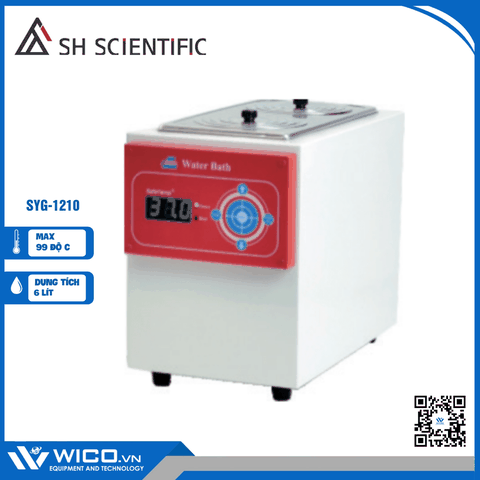 Bể Cách Thuỷ - Điều Nhiệt SH Scientific Hàn Quốc SYG-1210 | 6 Lít - Nắp 2 Lỗ