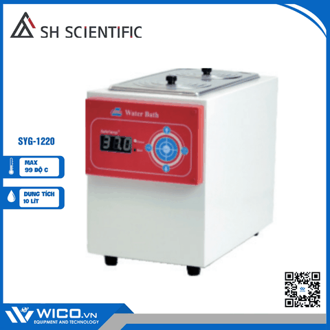 Bể Cách Thuỷ - Điều Nhiệt SH Scientific Hàn Quốc SYG-1220 | 10 Lít - Nắp 2 Lỗ