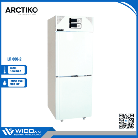 Tủ Bảo Quản 2 Tầng 1-10 Độ 576 Lít Arctiko Đan Mạch LR 660-2 | Thép Sơn Trắng