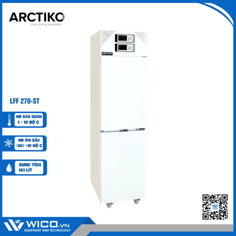 Tủ Bảo Quản 2 Dải Nhiệt Độ 161 Lít Arctiko Đan Mạch LFF 270-ST | Thép Không Rỉ