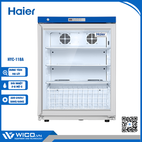 Tủ Bảo Quản 2 - 8 Độ HYC-118A | 118 Lít - Cửa Kính
