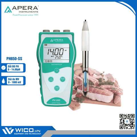 Máy đo pH/mV/nhiệt độ trong thực phẩm PH850-SS Apera - Mỹ