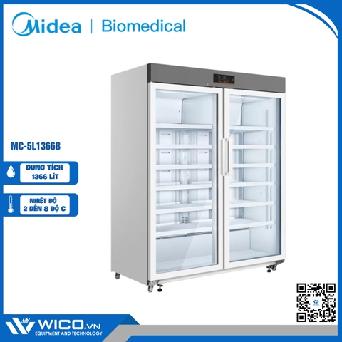Tủ Bảo Quản Dược/Vắc Xin 2-8 Độ C Midea 1366 Lít MC-5L1366B | Kiểu Đứng