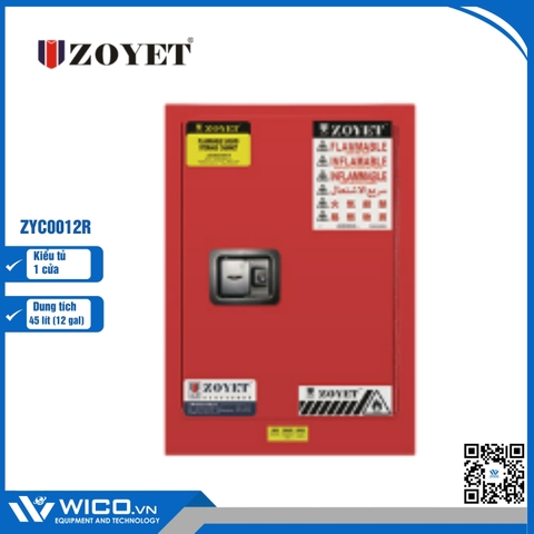 Tủ An Toàn Chống Cháy 1 Cửa Zoyet ZYC0012R | 45 Lít (12 Gal)