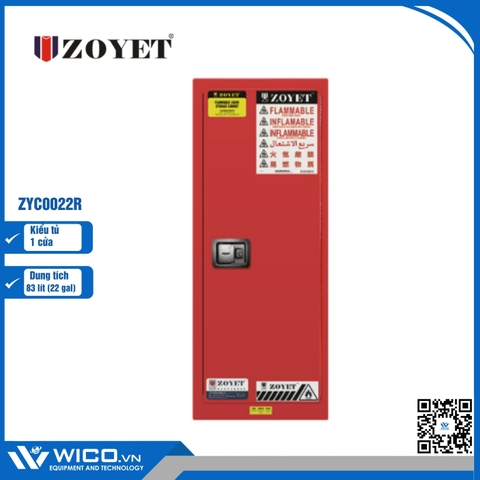 Tủ An Toàn Chống Cháy 1 Cửa Zoyet ZYC0022R | 83 Lít (22 Gal)