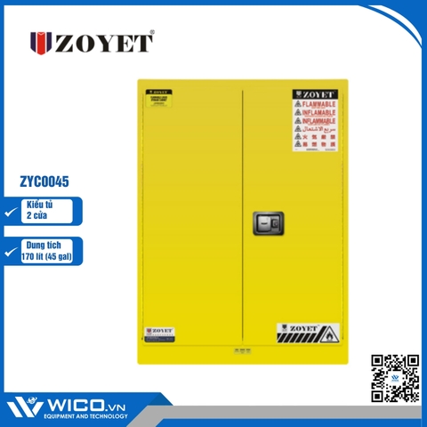 Tủ An Toàn Chống Cháy 2 Cửa Zoyet ZYC0045 | 170 Lít (45 Gal)