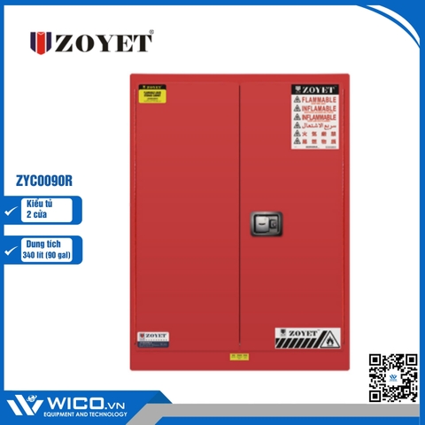 Tủ An Toàn Chống Cháy 2 Cửa Zoyet ZYC0090R | 340 Lít (90 Gal)